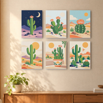 Desert Cactus Landscapes mini paint by numbers – image 16