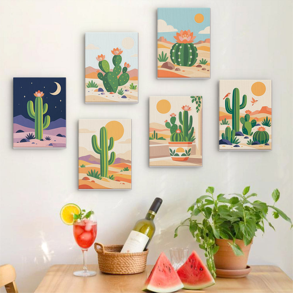 Desert Cactus Landscapes mini paint by numbers – image 17