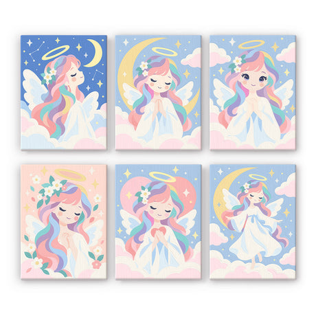Pastel Guardian Angels mini paint by numbers – image 7
