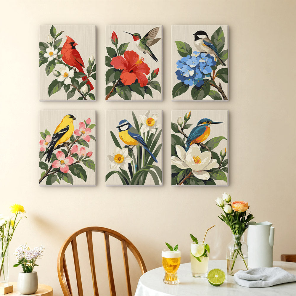 Garden Birds mini paint by numbers – image 14