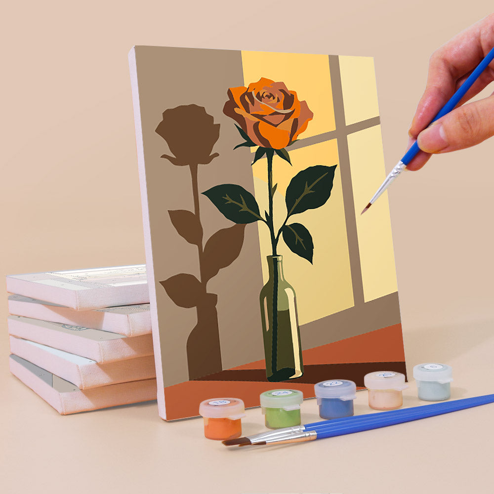 Warm Floral Still Lifes mini paint by numbers – image 3