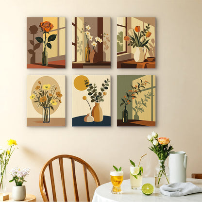 Warm Floral Still Lifes mini paint by numbers – image 14