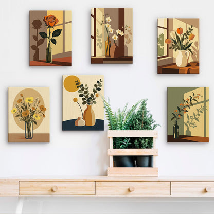 Warm Floral Still Lifes mini paint by numbers – image 15