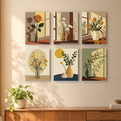Warm Floral Still Lifes mini paint by numbers – image 16
