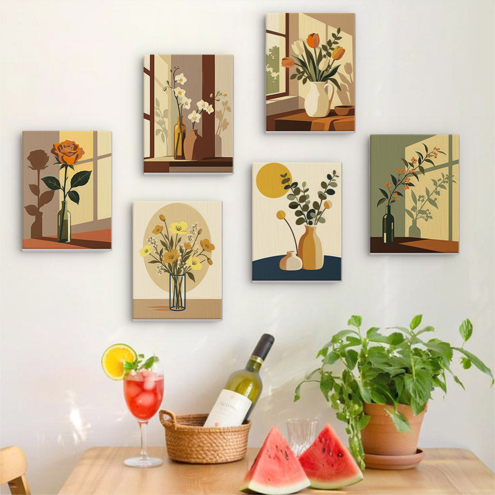 Warm Floral Still Lifes mini paint by numbers – image 17