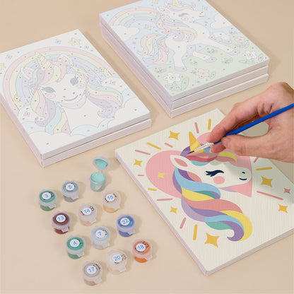 Flower-Crowned Rainbow Unicorns mini paint by numbers – image 4
