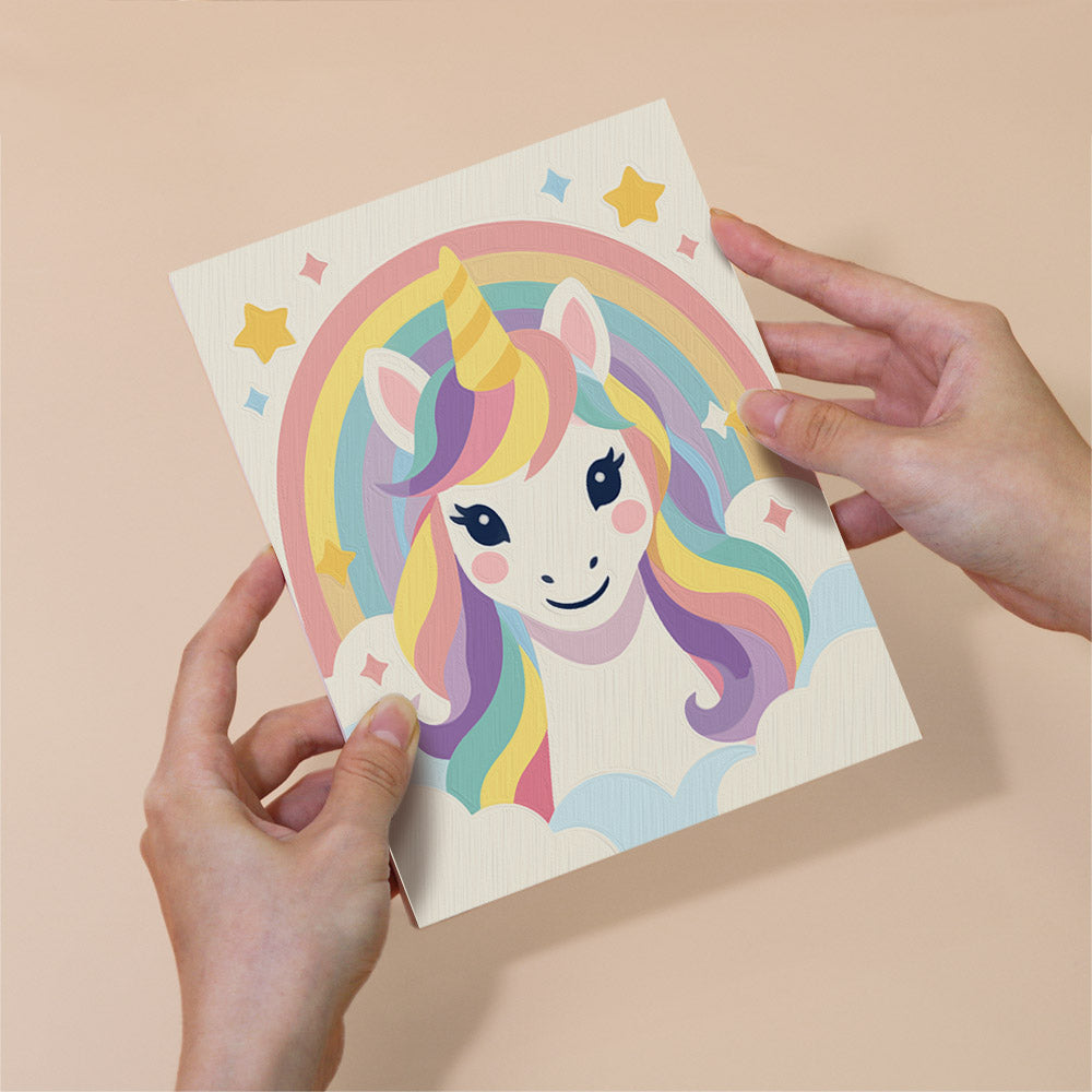 Flower-Crowned Rainbow Unicorns mini paint by numbers – image 6