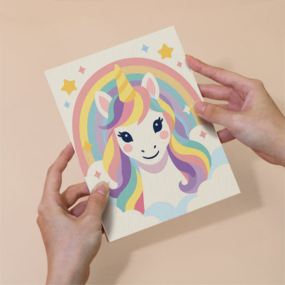 Flower-Crowned Rainbow Unicorns mini paint by numbers – image 6