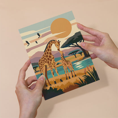 Wolf, Bear and Lion at Sunset mini paint by numbers – image 6