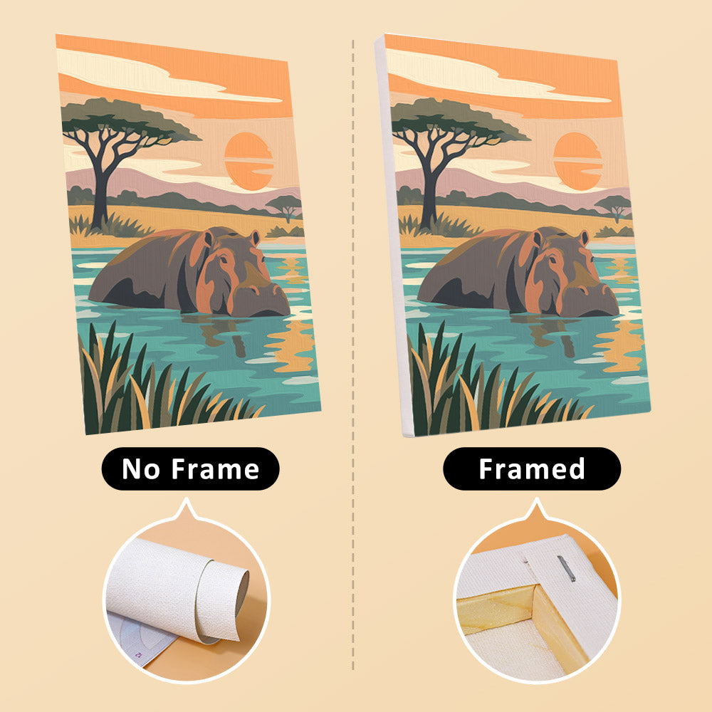 Wolf, Bear and Lion at Sunset mini paint by numbers – image 13