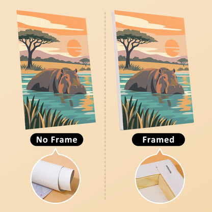 Wolf, Bear and Lion at Sunset mini paint by numbers – image 13