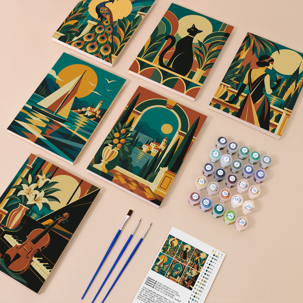 Art Deco Elegance mini paint by numbers – image 1