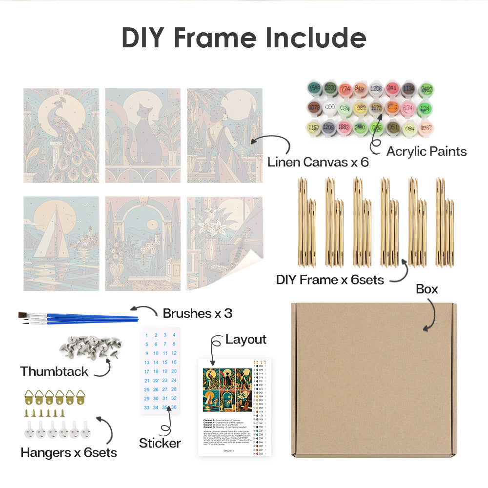 Art Deco Elegance mini paint by numbers – image 18