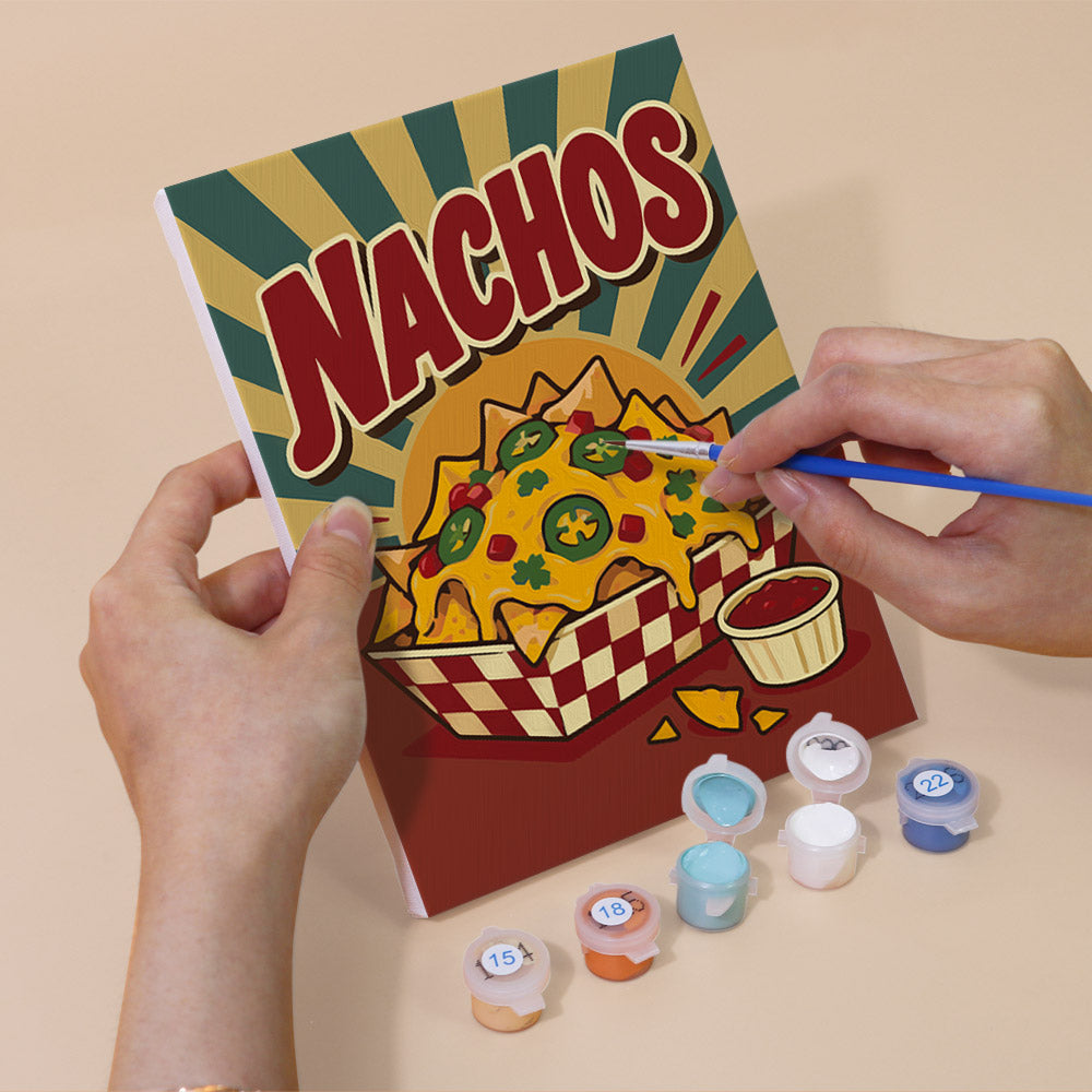 Popcorn, Burgers and Nachos mini paint by numbers – image 5