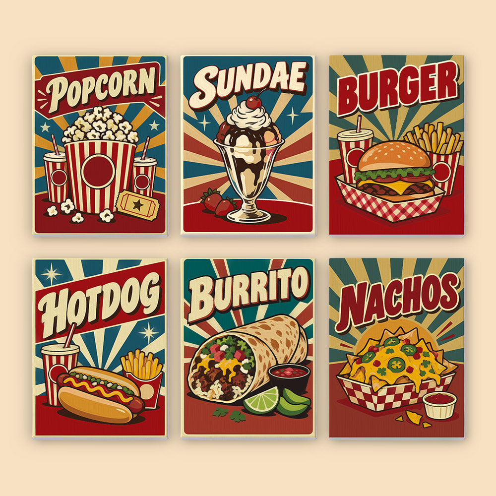 Popcorn, Burgers and Nachos mini paint by numbers – image 8