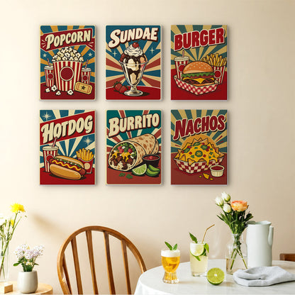Popcorn, Burgers and Nachos mini paint by numbers – image 14