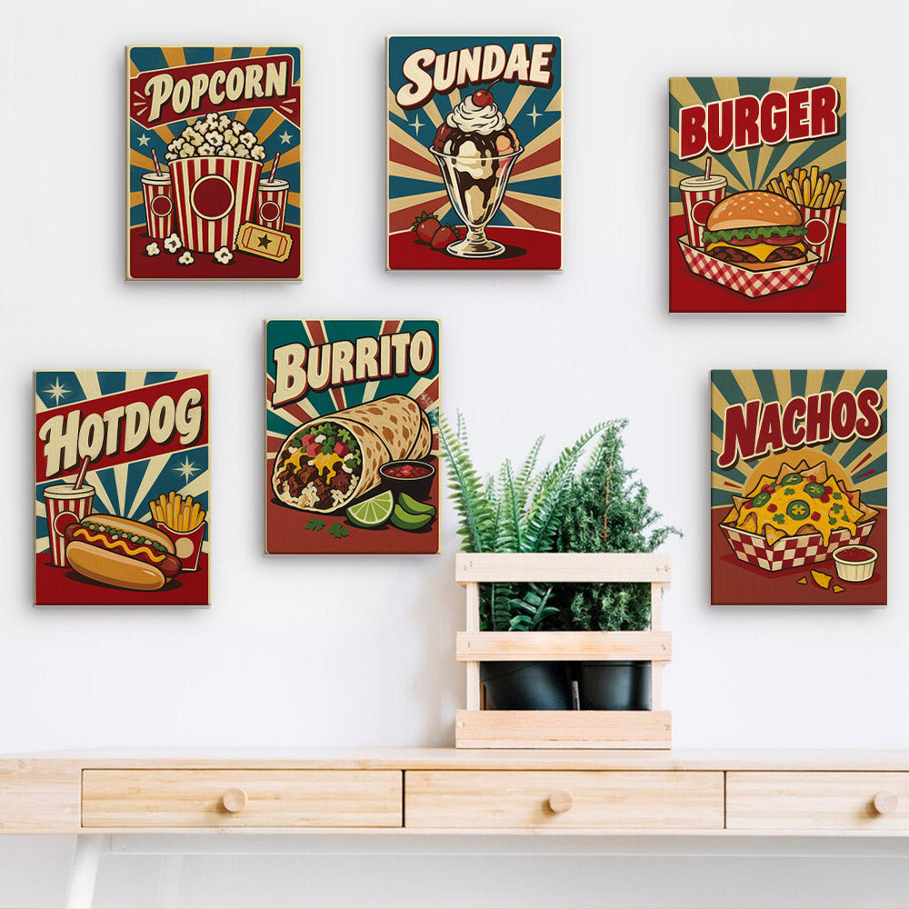 Popcorn, Burgers and Nachos mini paint by numbers – image 15