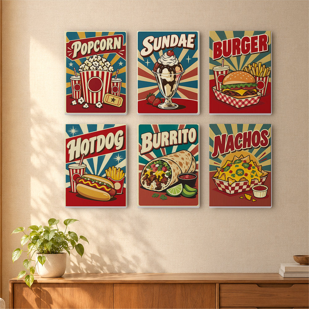 Popcorn, Burgers and Nachos mini paint by numbers – image 16