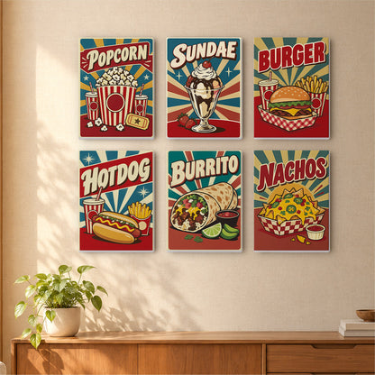 Popcorn, Burgers and Nachos mini paint by numbers – image 16