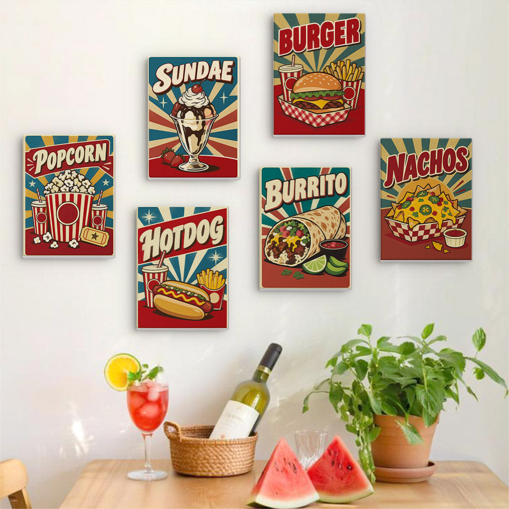 Popcorn, Burgers and Nachos mini paint by numbers – image 17