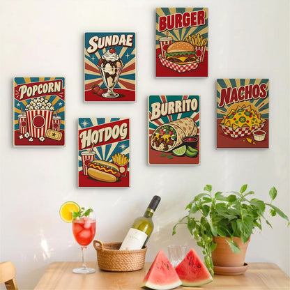 Popcorn, Burgers and Nachos mini paint by numbers – image 17
