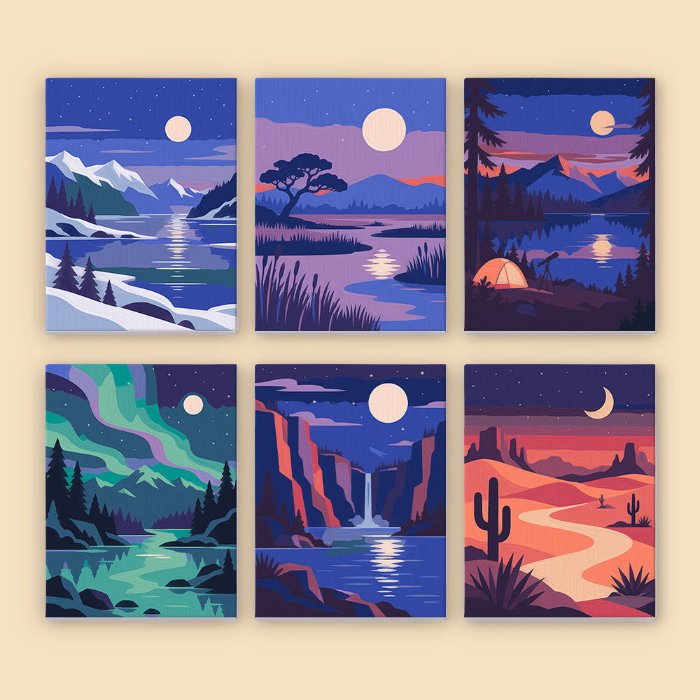 Moonlit Wilderness mini paint by numbers – image 8