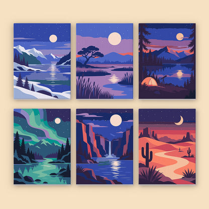 Moonlit Wilderness mini paint by numbers – image 8