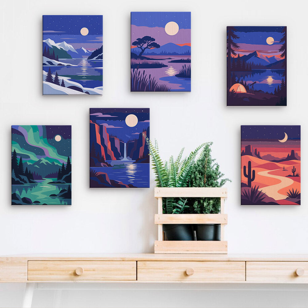 Moonlit Wilderness mini paint by numbers – image 15
