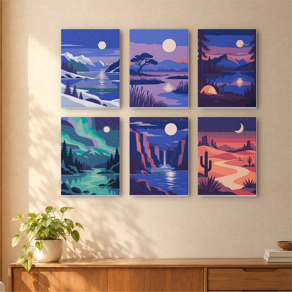 Moonlit Wilderness mini paint by numbers – image 16