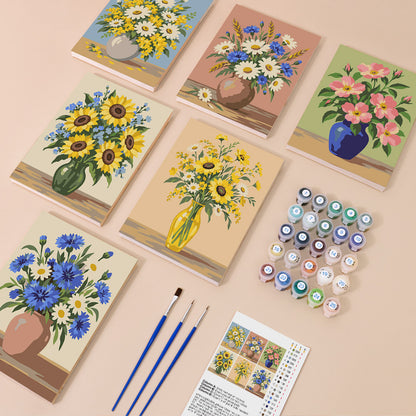 Country Flower Bouquets mini paint by numbers – image 1