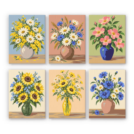 Country Flower Bouquets mini paint by numbers – image 7