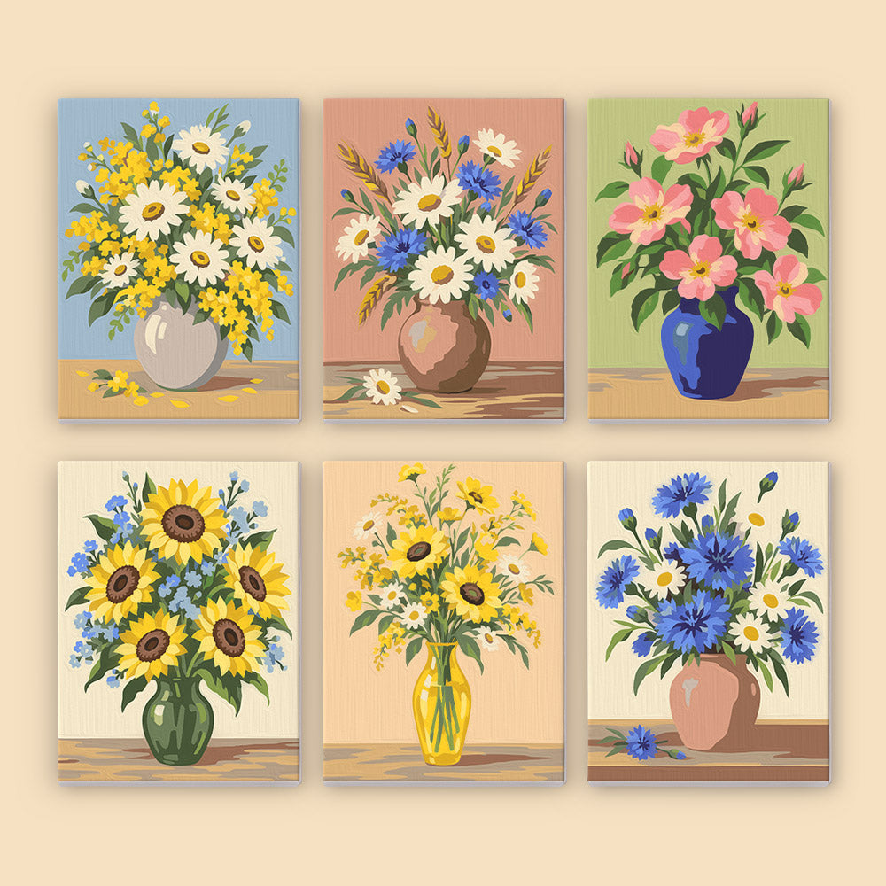 Country Flower Bouquets mini paint by numbers – image 8