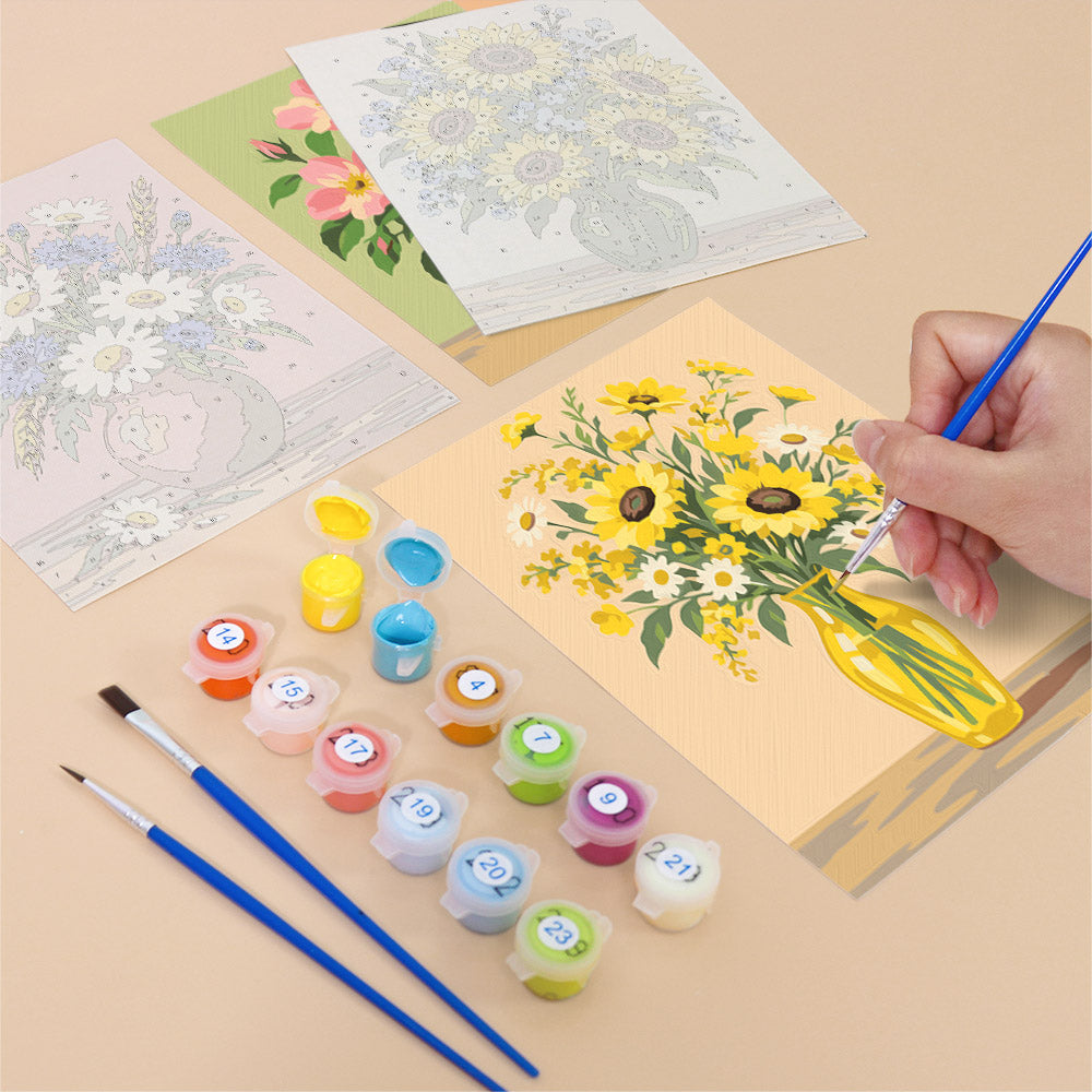 Country Flower Bouquets mini paint by numbers – image 12