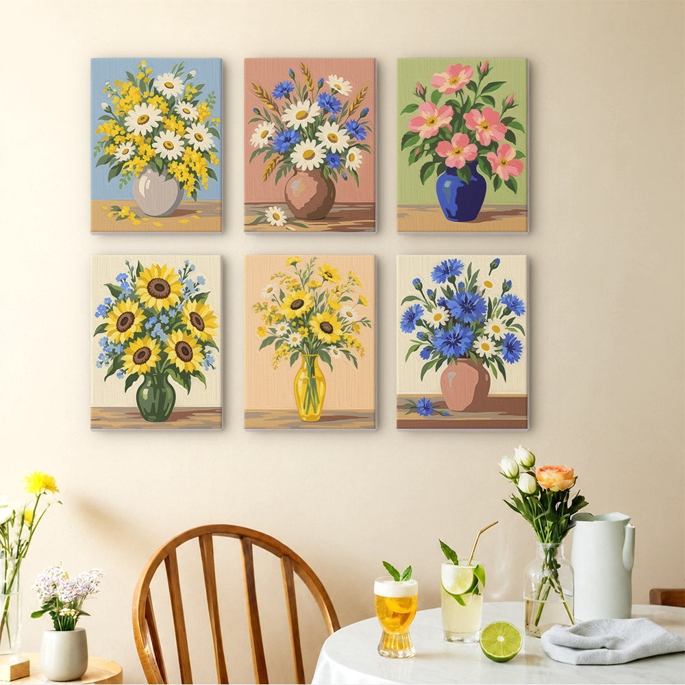 Country Flower Bouquets mini paint by numbers – image 14