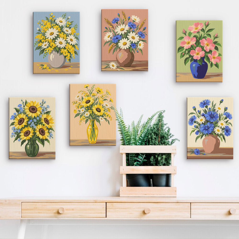 Country Flower Bouquets mini paint by numbers – image 15
