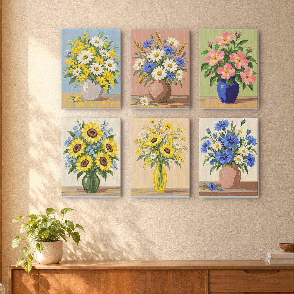 Country Flower Bouquets mini paint by numbers – image 16