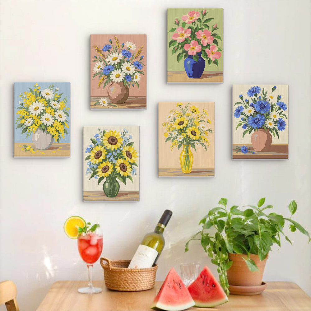 Country Flower Bouquets mini paint by numbers – image 17