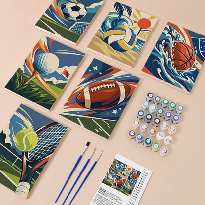 Dynamic Sports mini paint by numbers – image 1