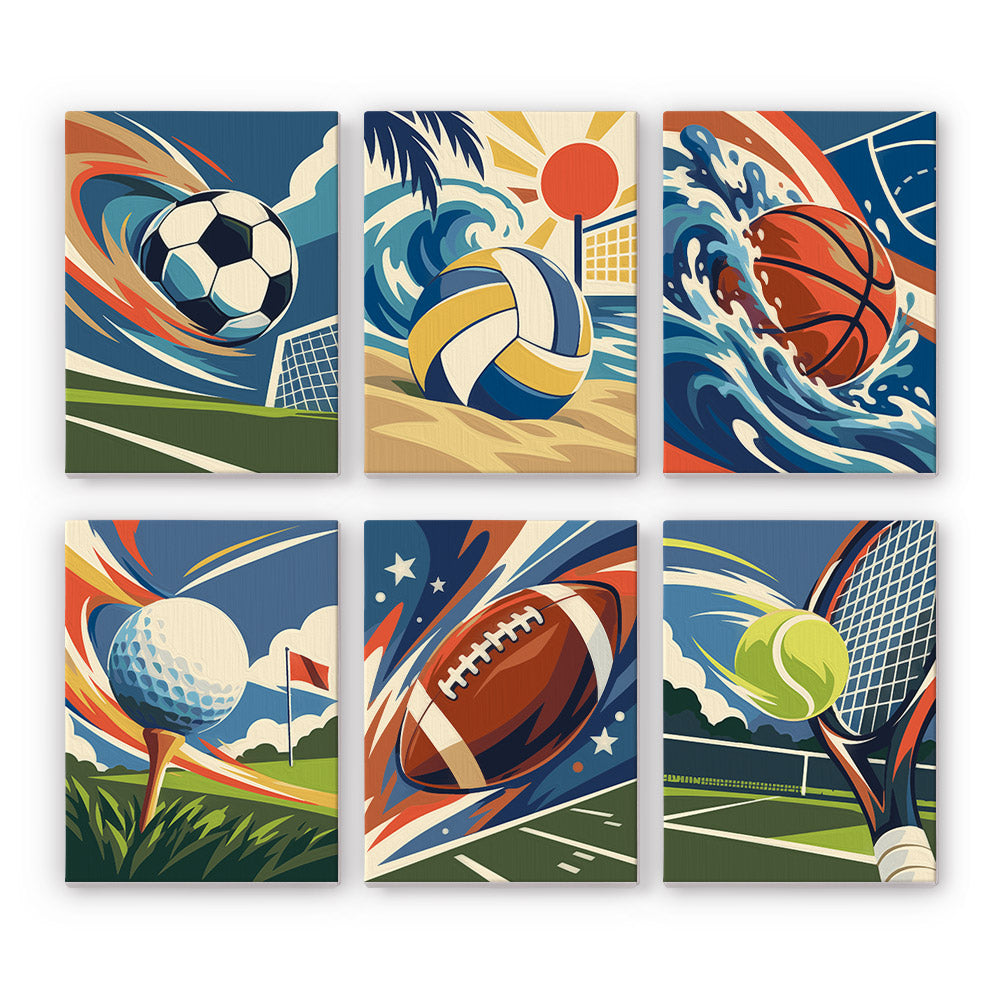 Dynamic Sports mini paint by numbers – image 7