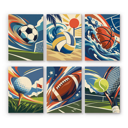 Dynamic Sports mini paint by numbers – image 7