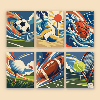 Dynamic Sports mini paint by numbers – image 8