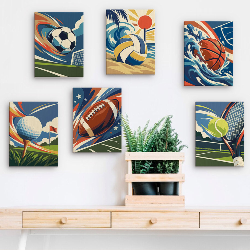 Dynamic Sports mini paint by numbers – image 15