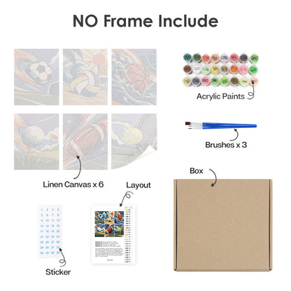 Dynamic Sports mini paint by numbers – image 19