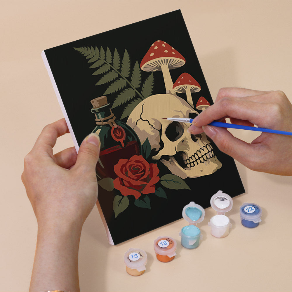 Skulls, Ravens and Toadstools mini paint by numbers – image 5