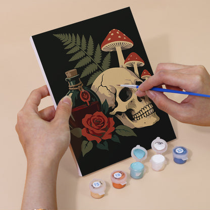 Skulls, Ravens and Toadstools mini paint by numbers – image 5