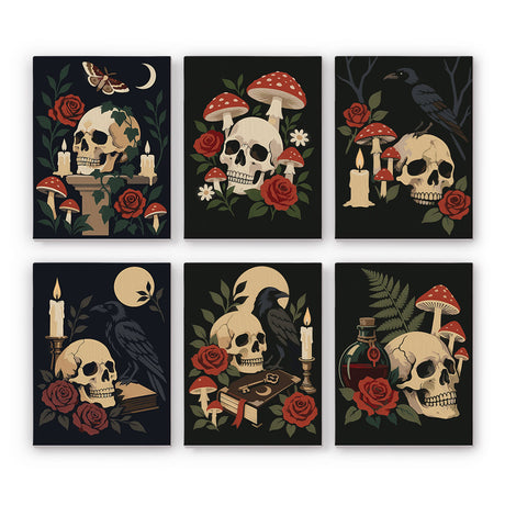 Gothic Skulls and Roses mini paint by numbers – image 7
