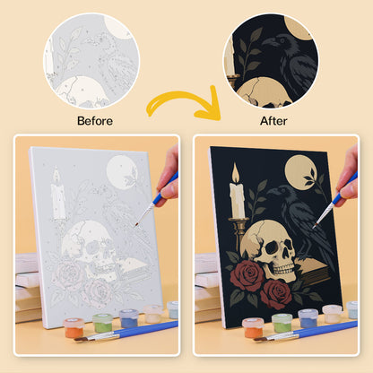 Skulls, Ravens and Toadstools mini paint by numbers – image 10
