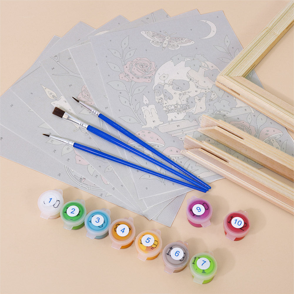 Skulls, Ravens and Toadstools mini paint by numbers – image 11