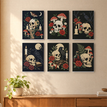 Skulls, Ravens and Toadstools mini paint by numbers – image 16