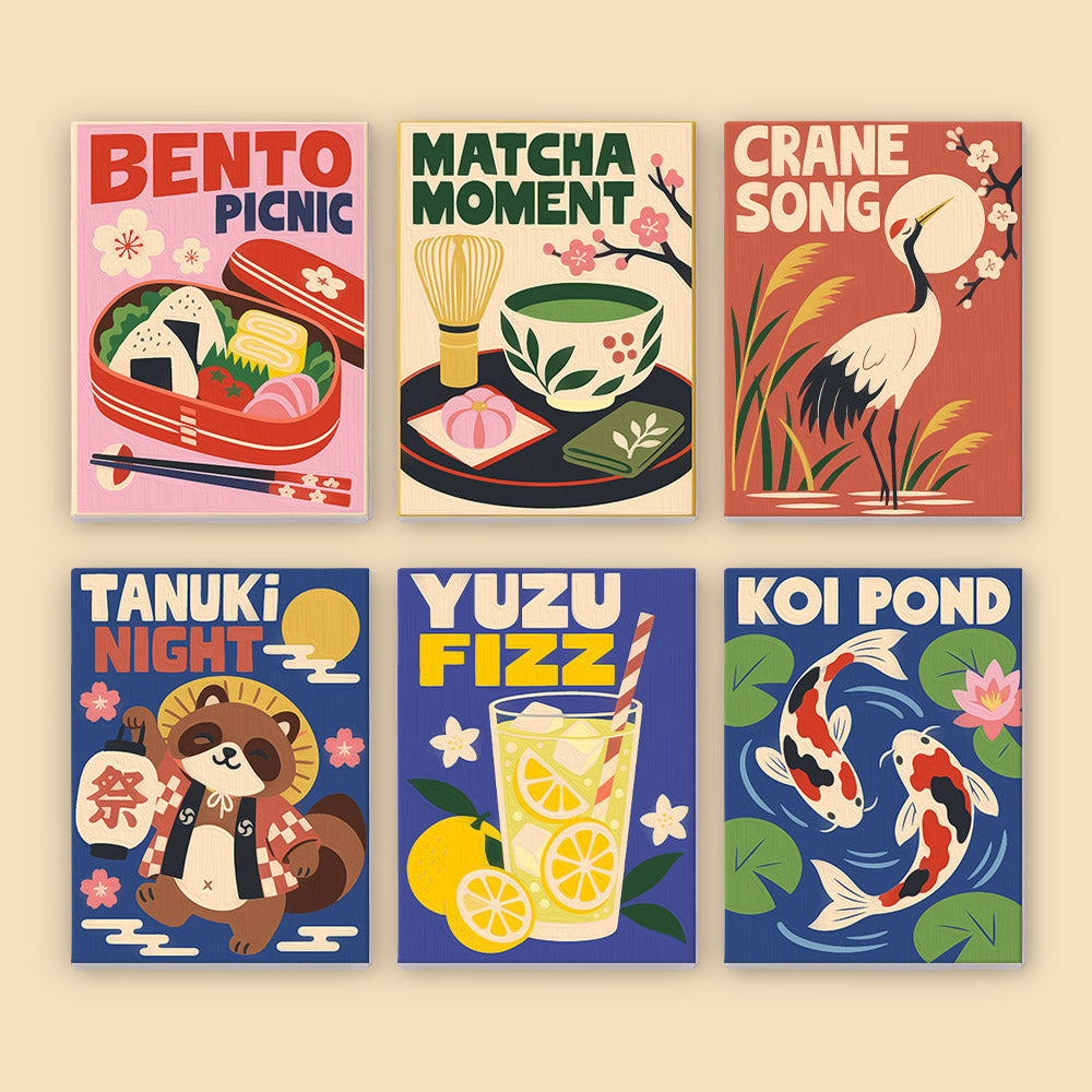 Koi Pond and Yuzu Fizz Posters mini paint by numbers – image 8